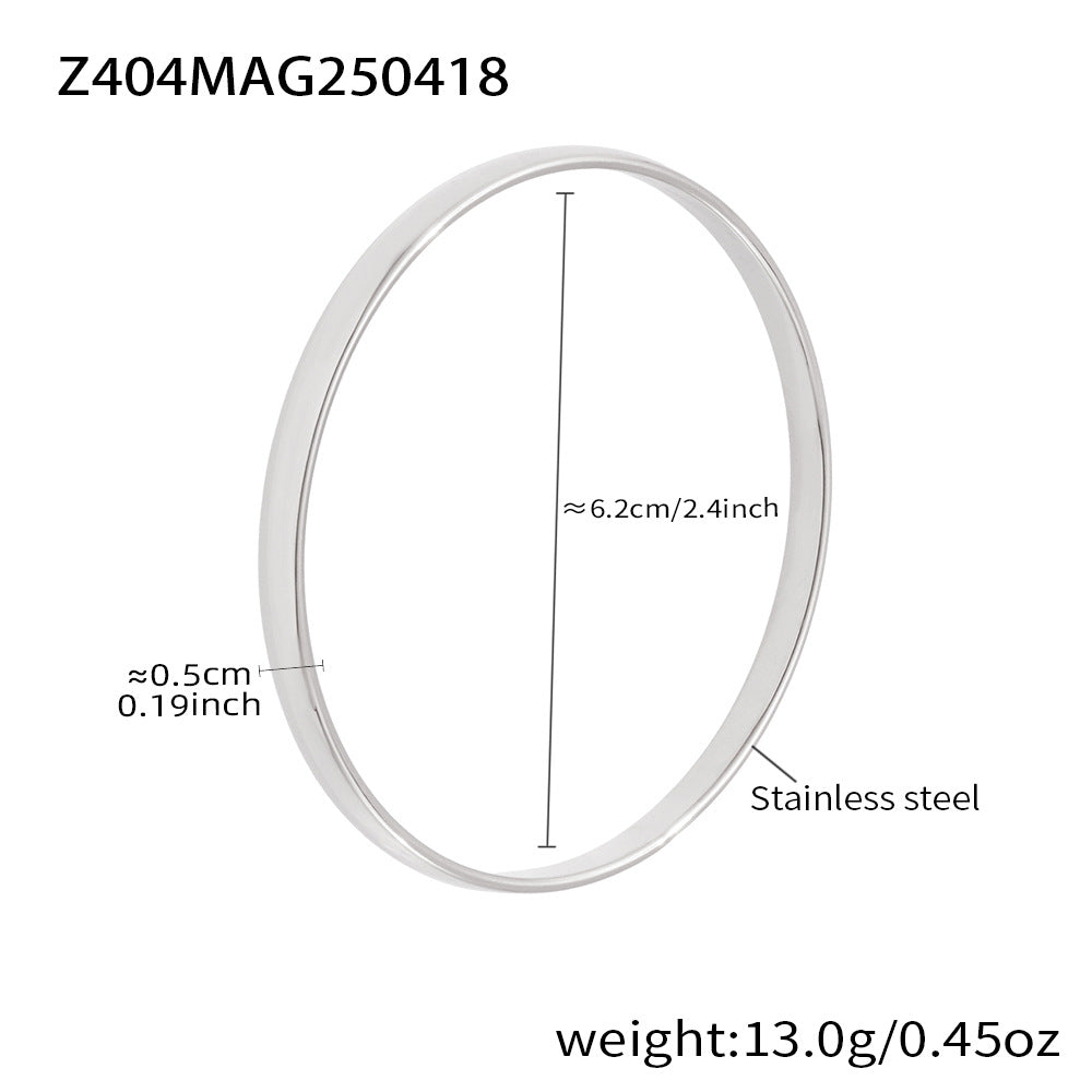 Wholesale  Stainless Steel 5mm Wide Spherical High-Quality Polished Bracelet