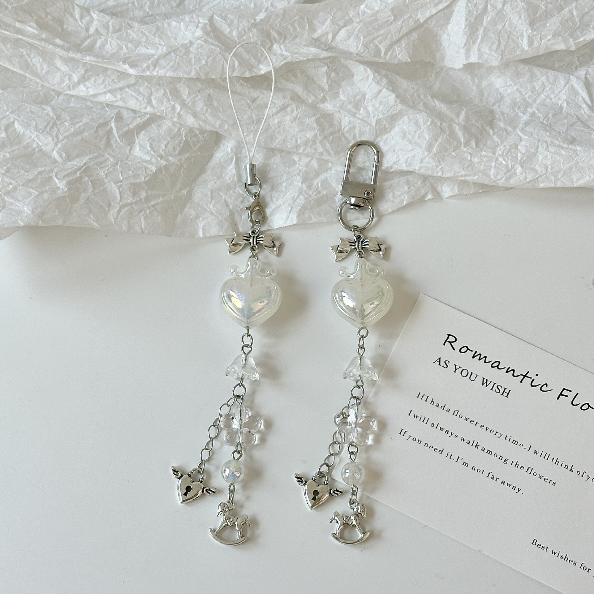 Wholesale Love Crown Mobile Phone Chain Keychains