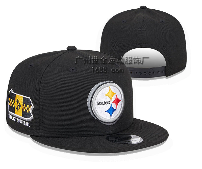 Wholesale Football Cap Embroidery Baseball Cap Flat Brim Hat ACCVIP-HT-ShiQuan001