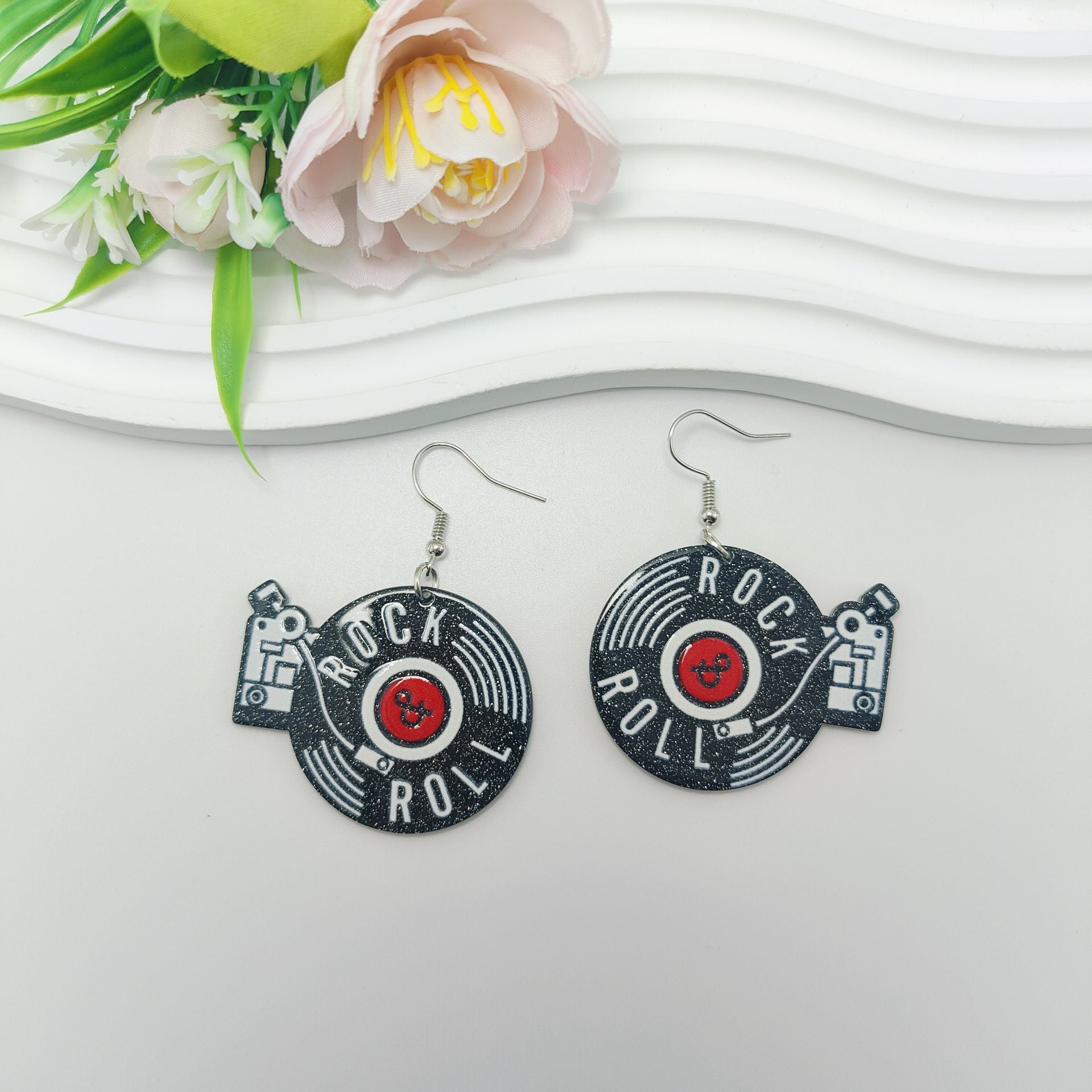 Wholesale Acrylic Retro Nostalgic Rubik's Cube Cute Cartoon Game Console Earrings ACC-ES-Qiyu021