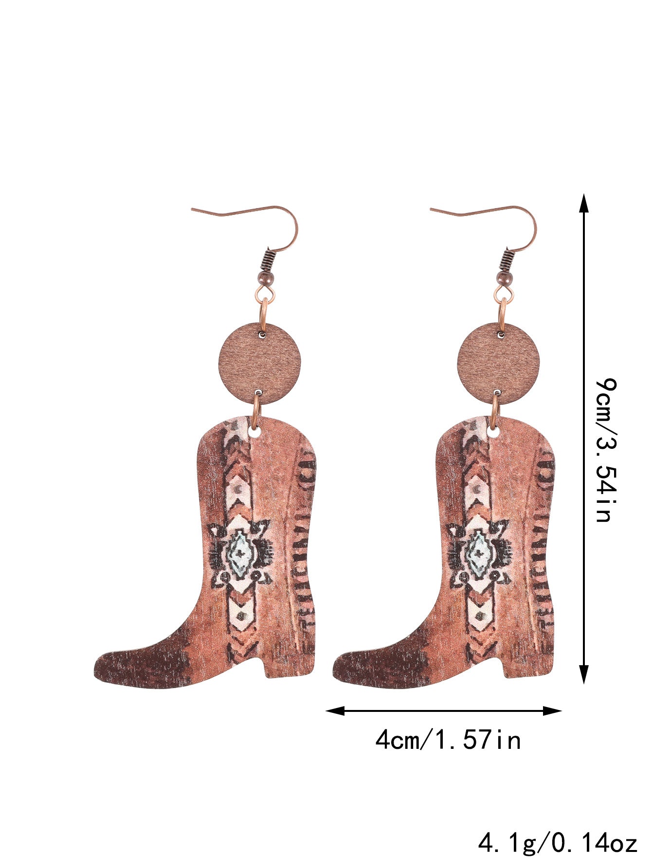 Wholesale Wooden Flower Drop Earrings Vintage Bohemian Ear Jewelry for Women