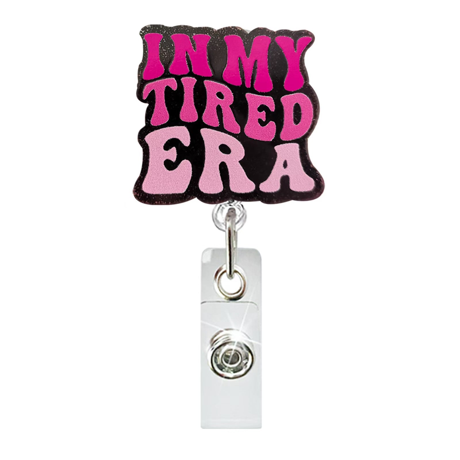 Wholesale Acrylic Glitter Master Retractable Badge Reel Keychain ACC-KC-LingYu015