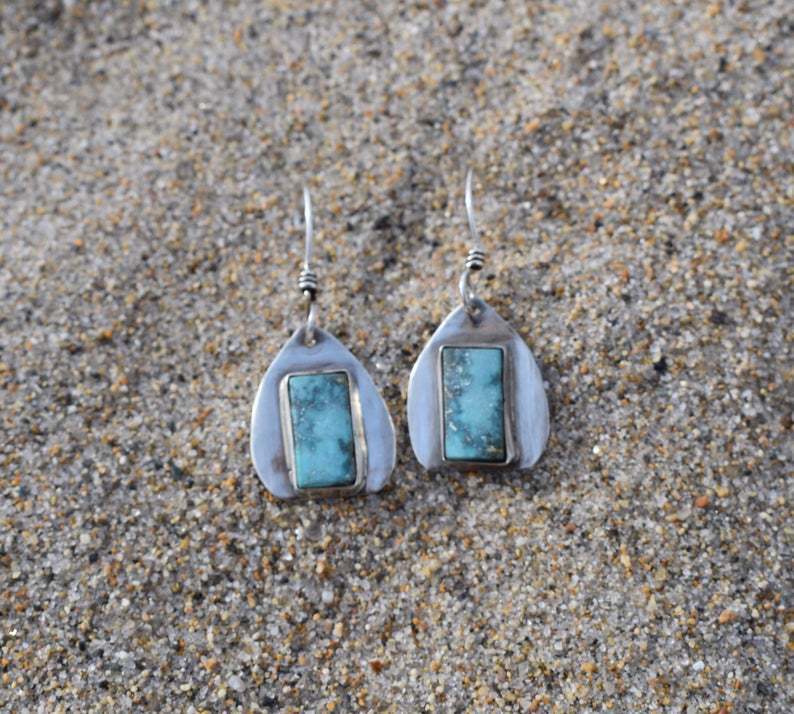 Wholesale Geometric Lock Turquoise Earrings