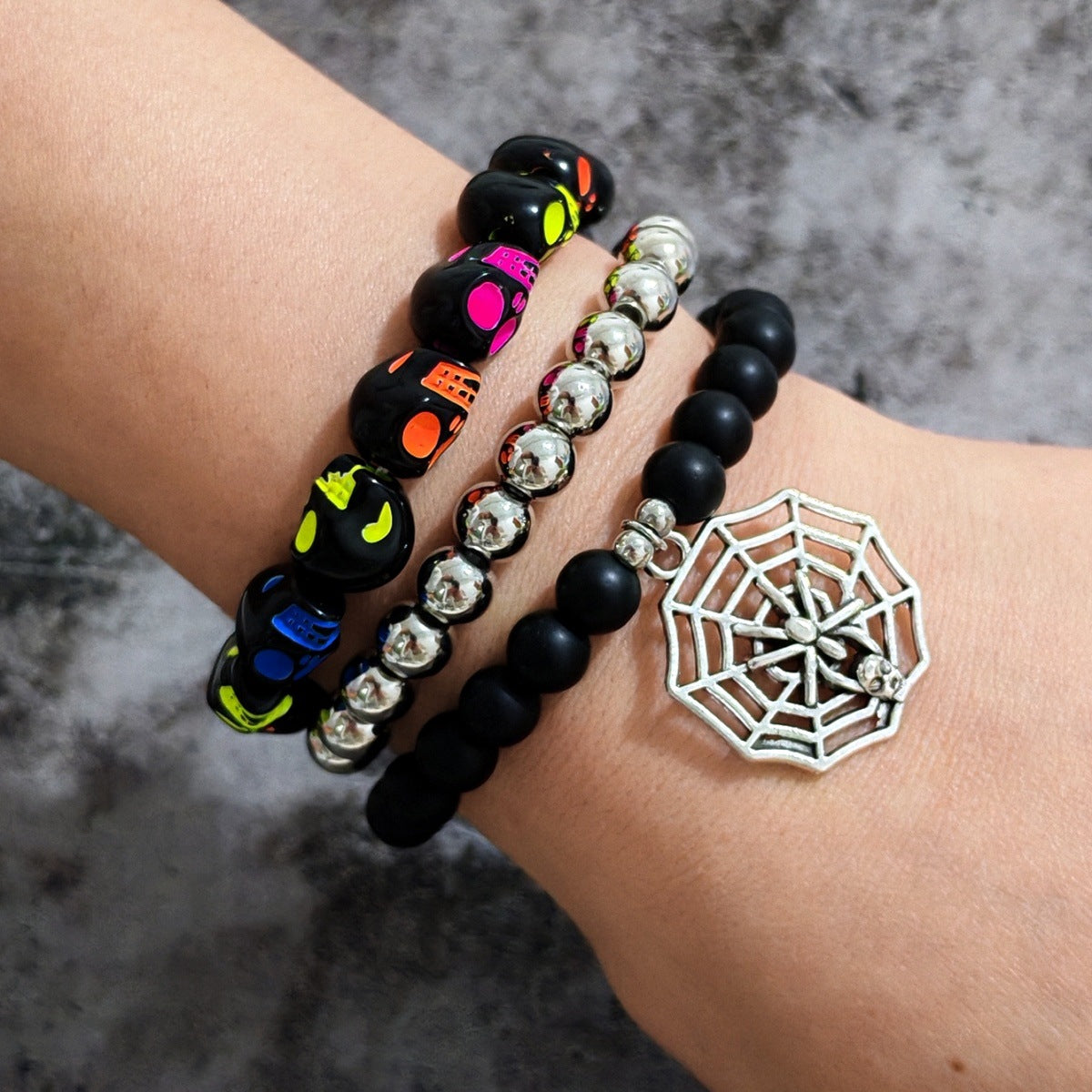 Wholesale Halloween Skull Beaded Bracelet ACC-BT-JunJie020
