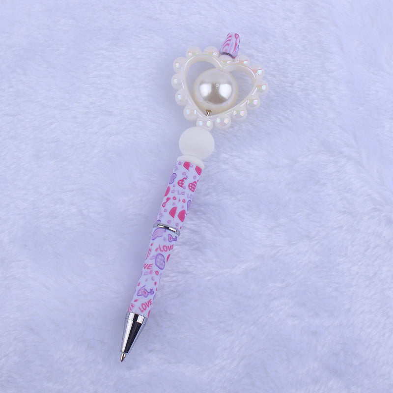 Wholesale Cute cartoon Valentine's Day shape love silicone beaded pen