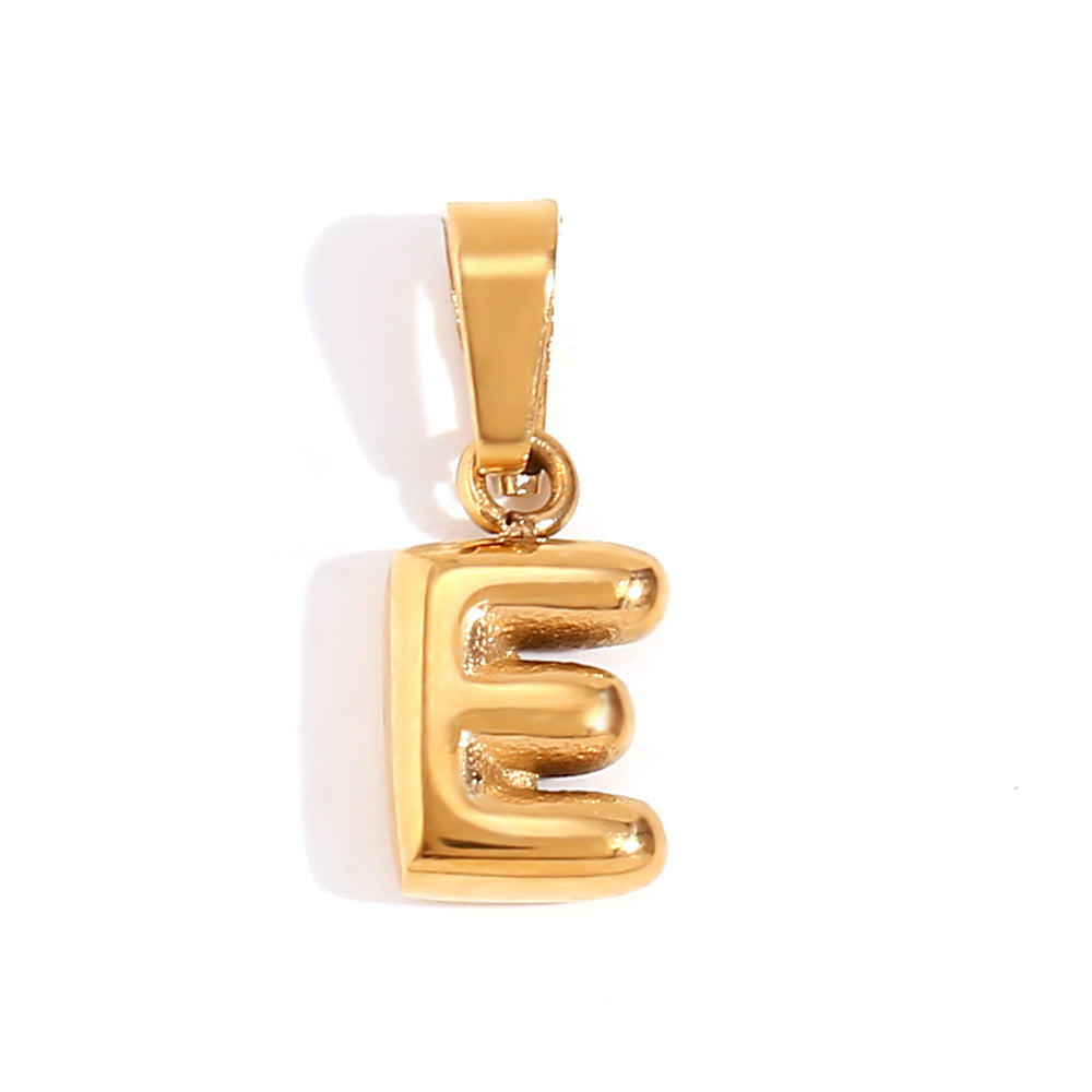 Wholesale English Pendant Stainless Steel Plated with 18K Gold Necklace Accessory ACC-NE-DingRan004