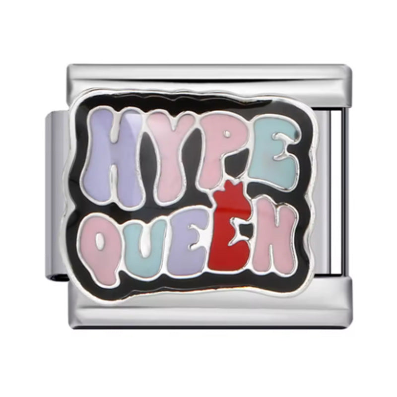 Wholesale 10pcs Italian Charm Bracelet 9mm DIY Splicing Removable Plant Flower Element Stainless Steel Composable Bracelet