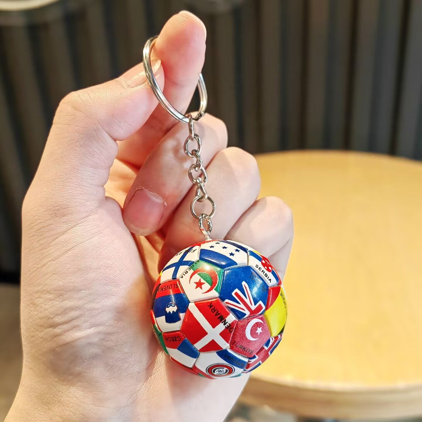 Wholesale 2026 USA Canada Mexico World Cup Football Keychain Pendant Creative Sports Mini Gift Car Key Accessory