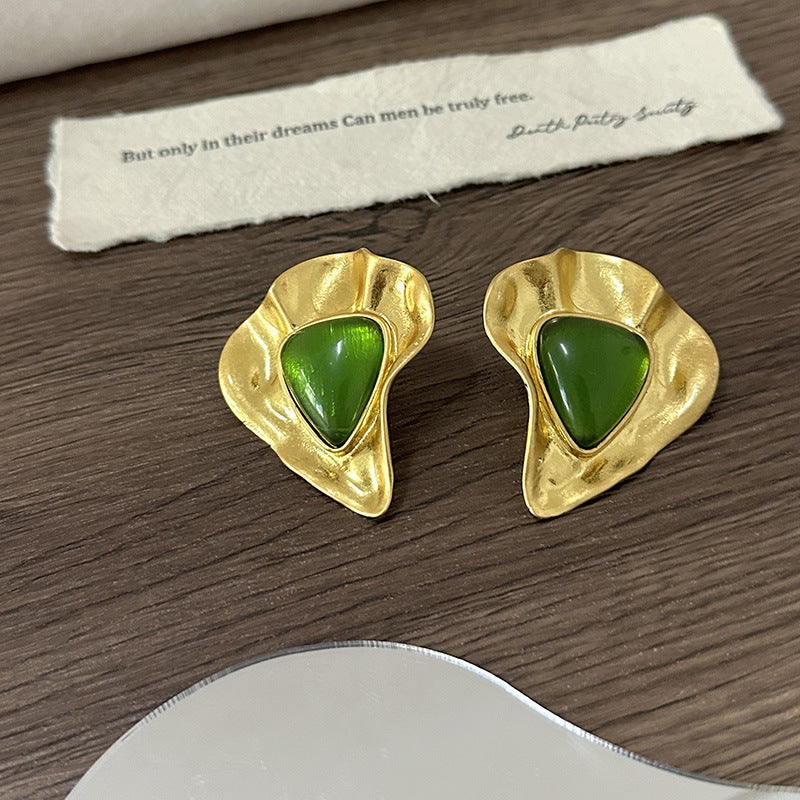Wholesale  Geometric Shape Gem Pendant Earrings