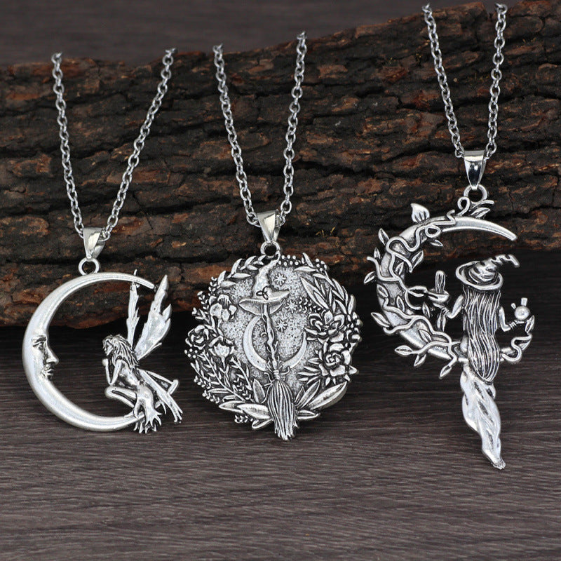 Wholesale Zinc Alloy Electroplated Angel Pendant Necklace And Earrings Set Trendy Women S Jewelry For Party Gift