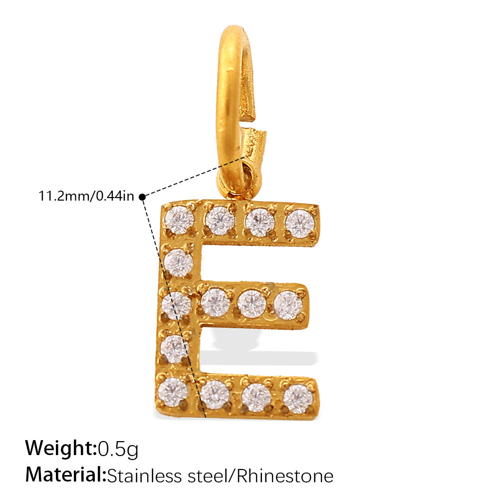 Wholesale Diamond-Encrusted 26 English Letter Charms for Jewelry