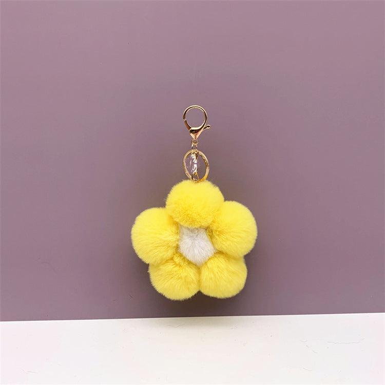 Wholesale Cute Flower Plush Keychain Red Plush Bag Charm For Bags And Car Keys Everyday Use Gift Boutique Resale