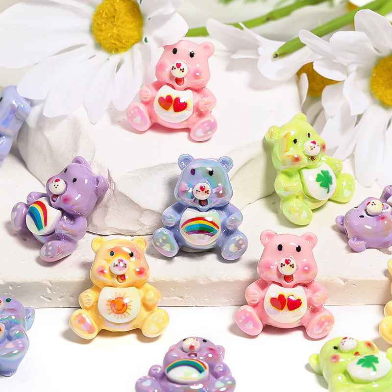 Wholesale Random 50pcs Cute Bear Resin Beads Beaded Pen Accessories ACC-BDS-BLG047