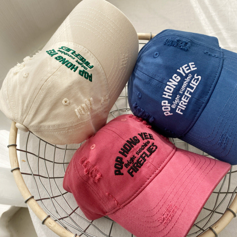 Wholesale Children's alphabet embroidered baseball cap