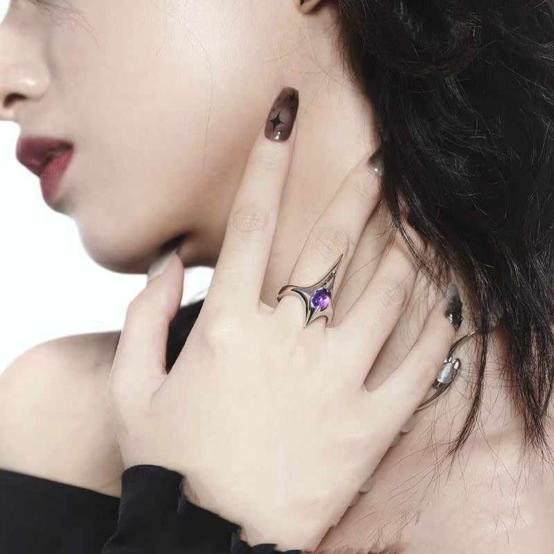 Wholesale Alien Spike Ring  Personality Niche Gothic Jewelry