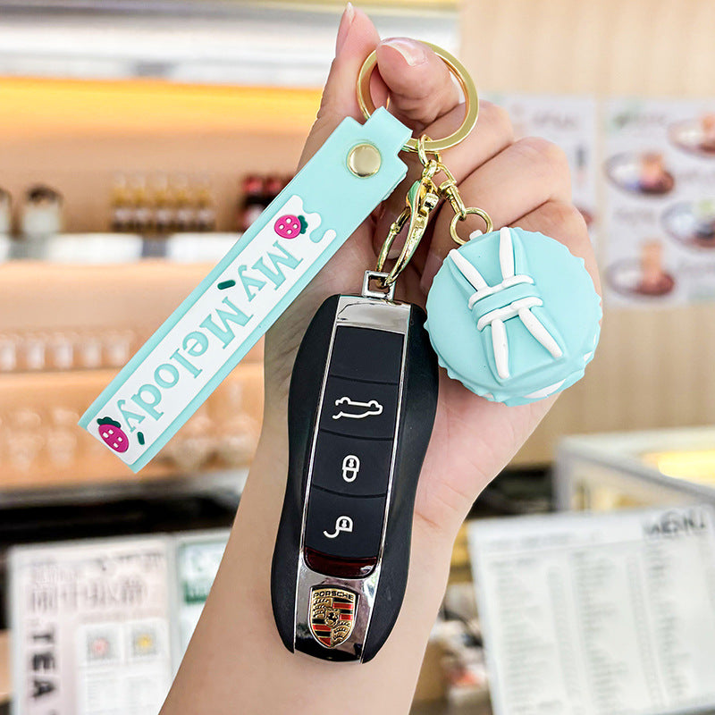 Wholesale Cartoon Donut PVC Soft Keychain Creative Keychain ACC-KC-XJY003