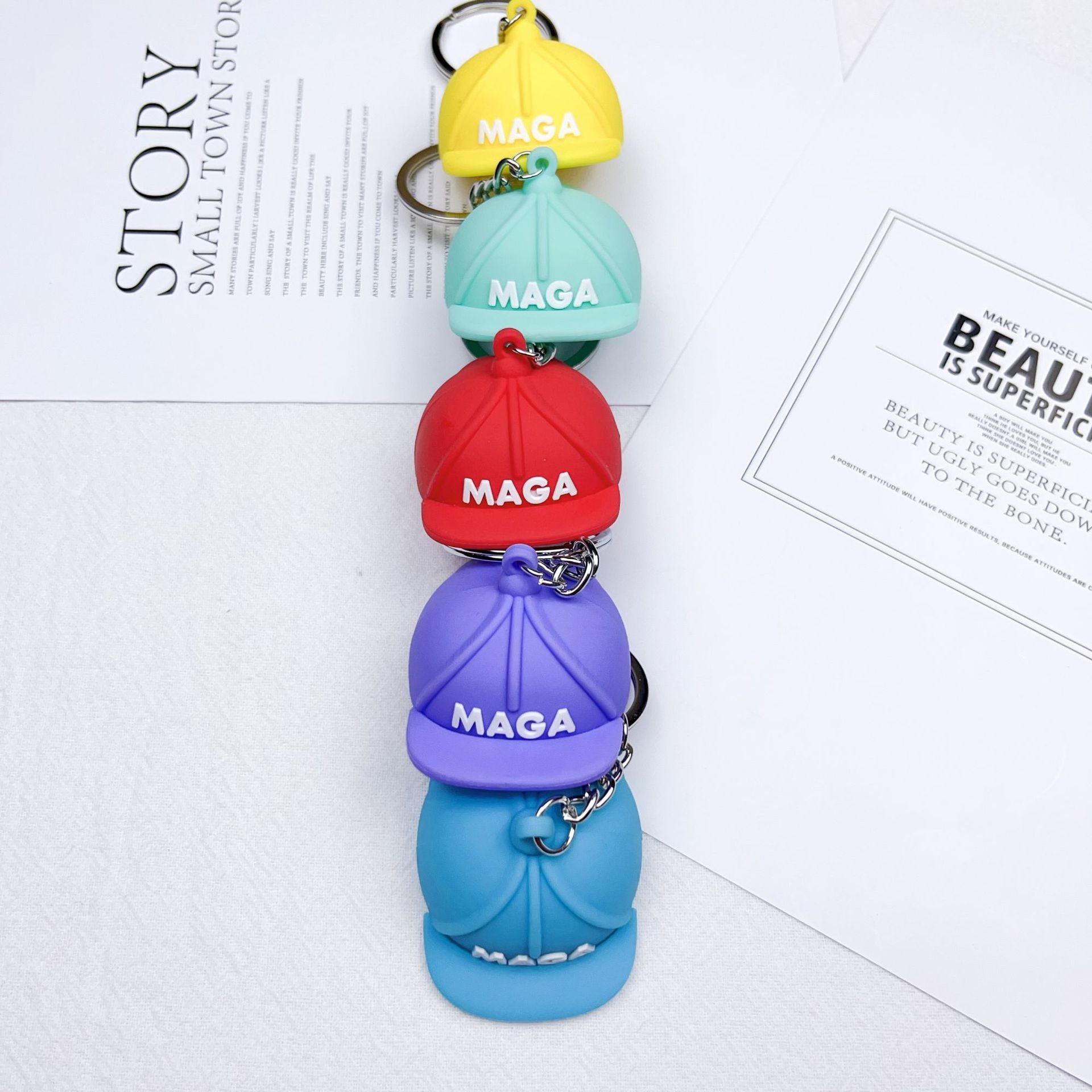 Wholesale silicone cartoon hat keychain