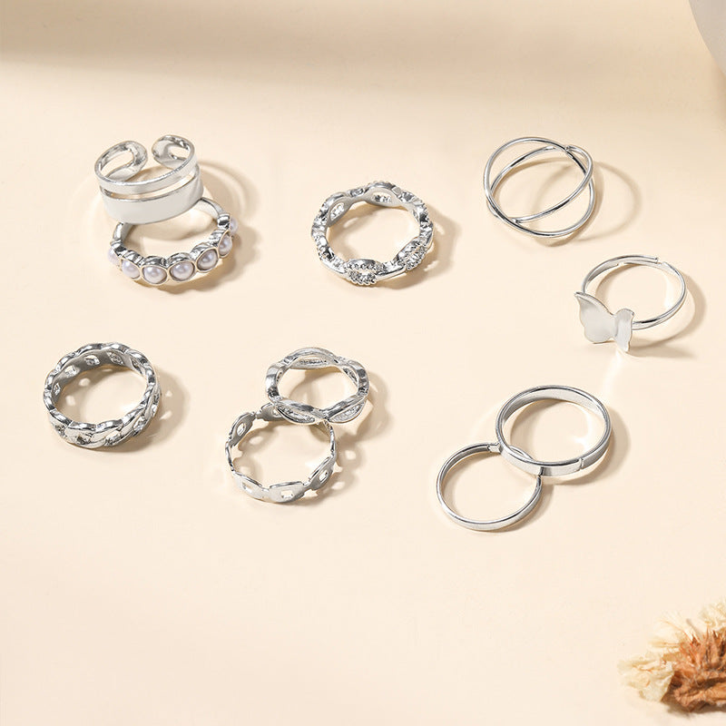 Wholesale  18k gold jewelry simple pearl ring