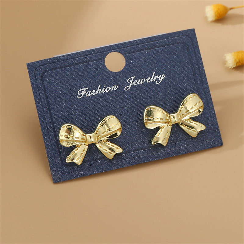 Wholesale Metal  Bowknot Earrings