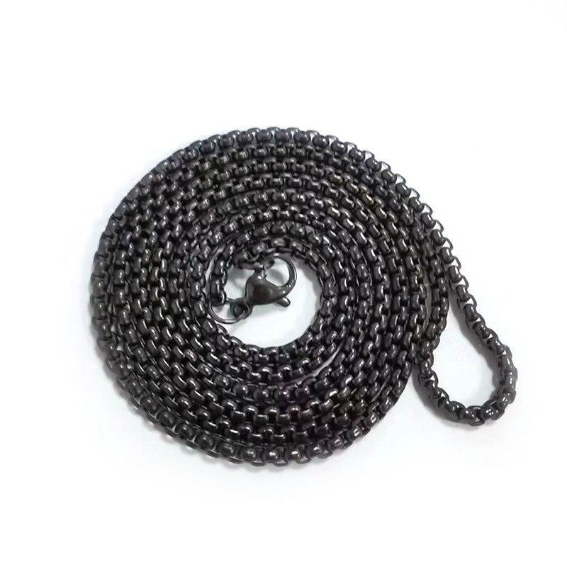 Wholesale of 10PCS Stainless Steel Chain Square Pearl Chain ACC-NE-Zhirui002