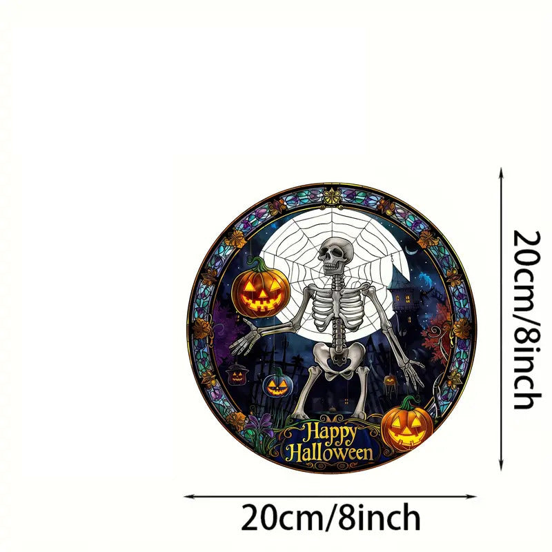 Wholesale  Haunted House Party  Pumpkin Acrylic Round Plate Decoration