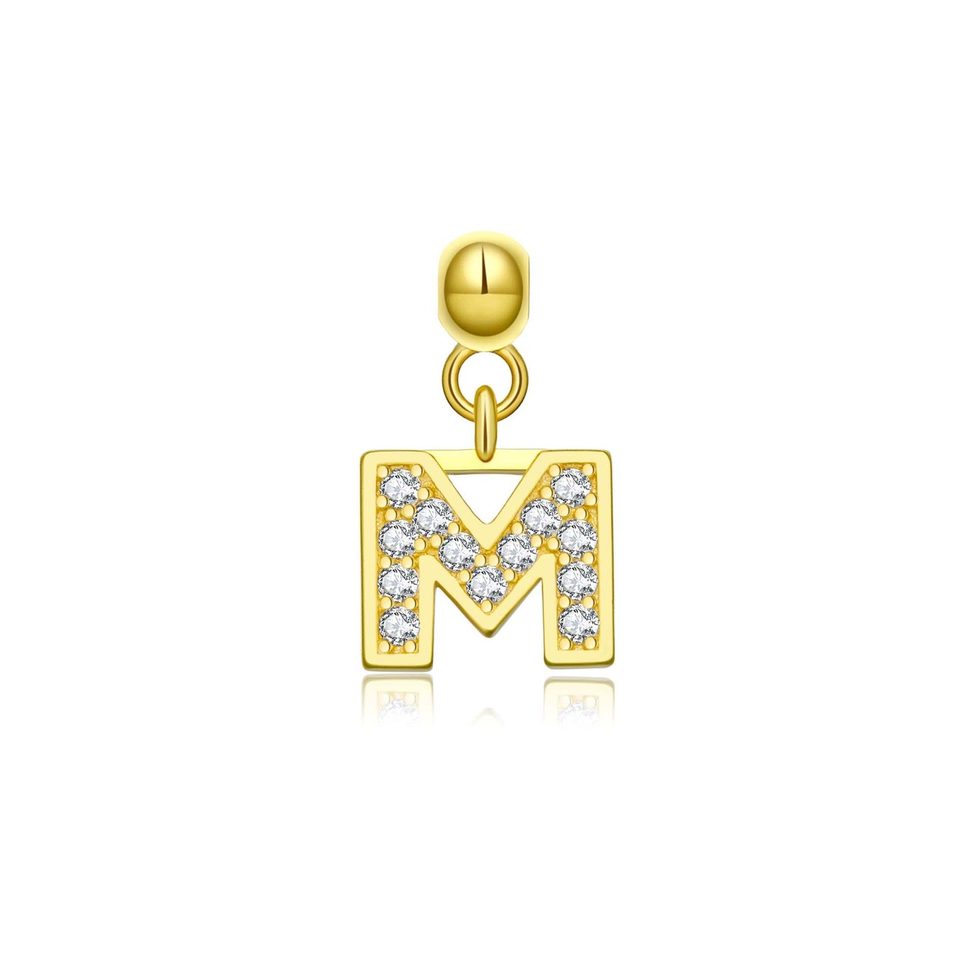 Wholesale 5pcs/pack letter necklace bracelet Gold Plated Charms