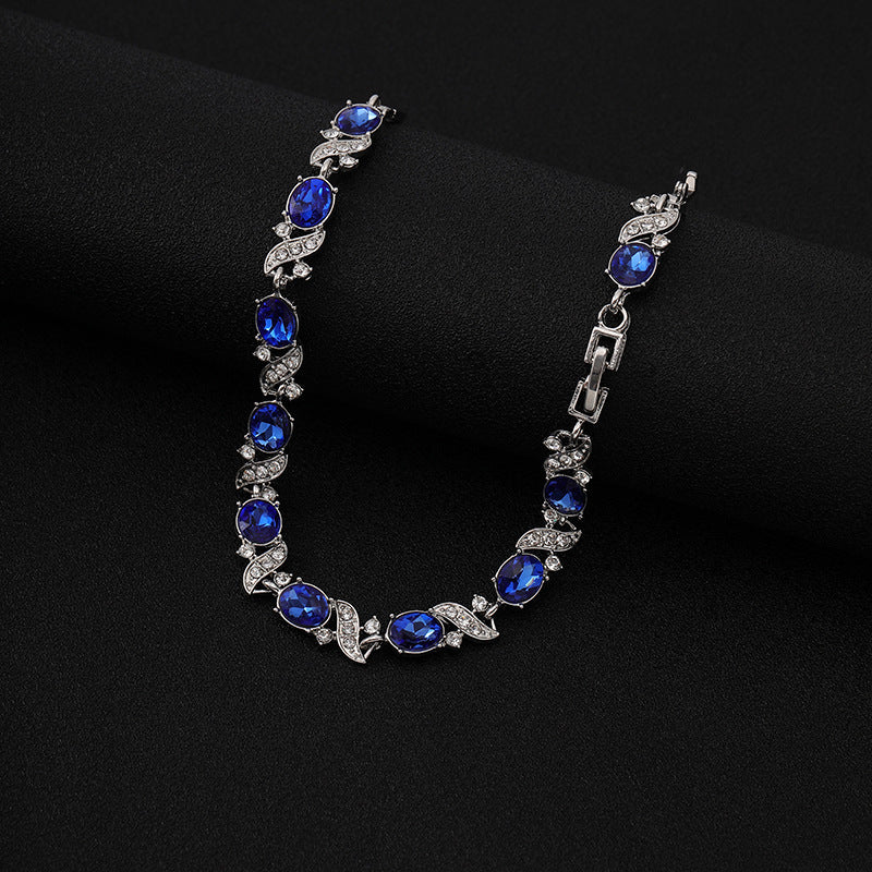 Wholesale Cross-shaped Colorful Zircon Seven Color Bracelet ACC-BT-YunJ010