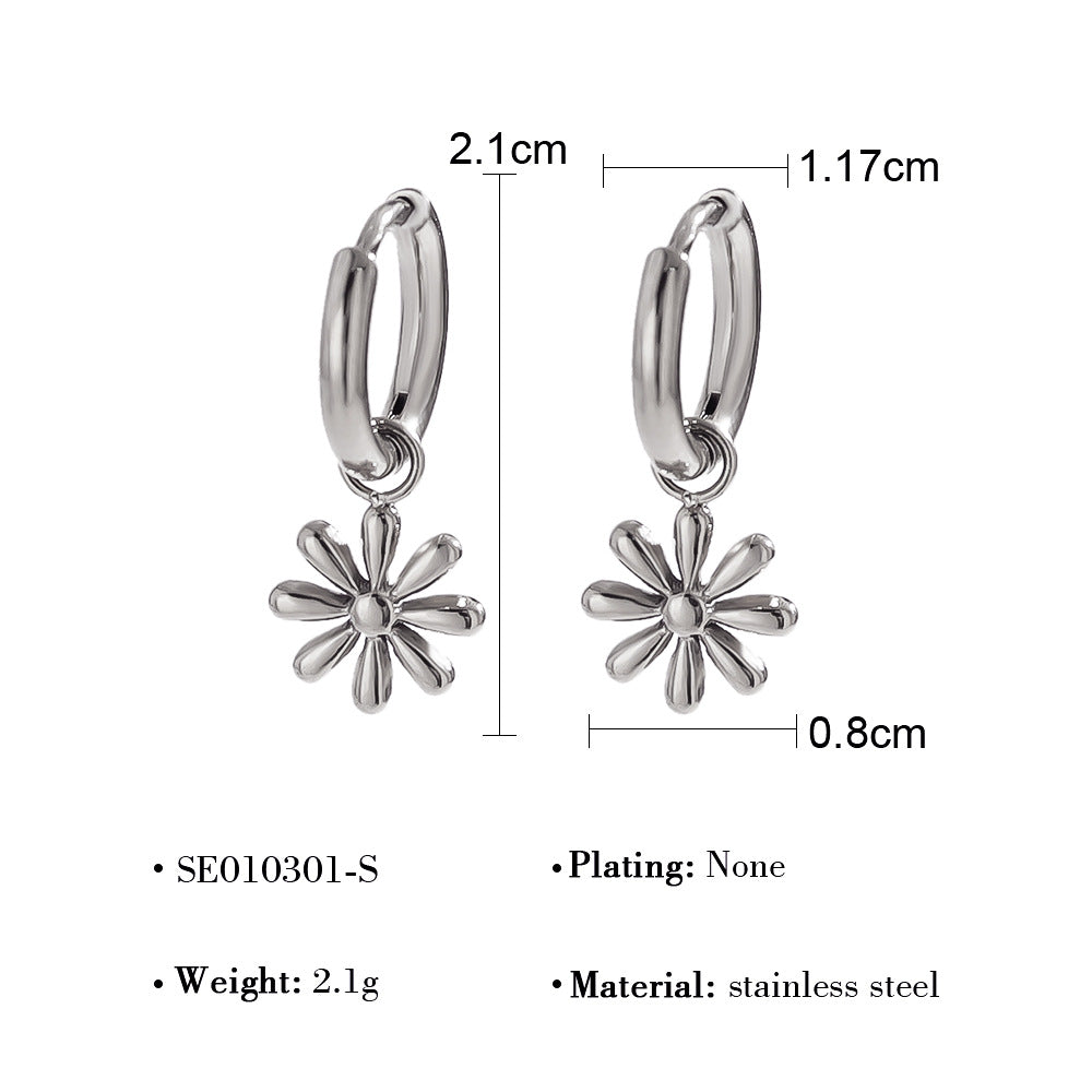 Wholesale Geometric earrings fan-shaped butterfly diamond hoop earrings