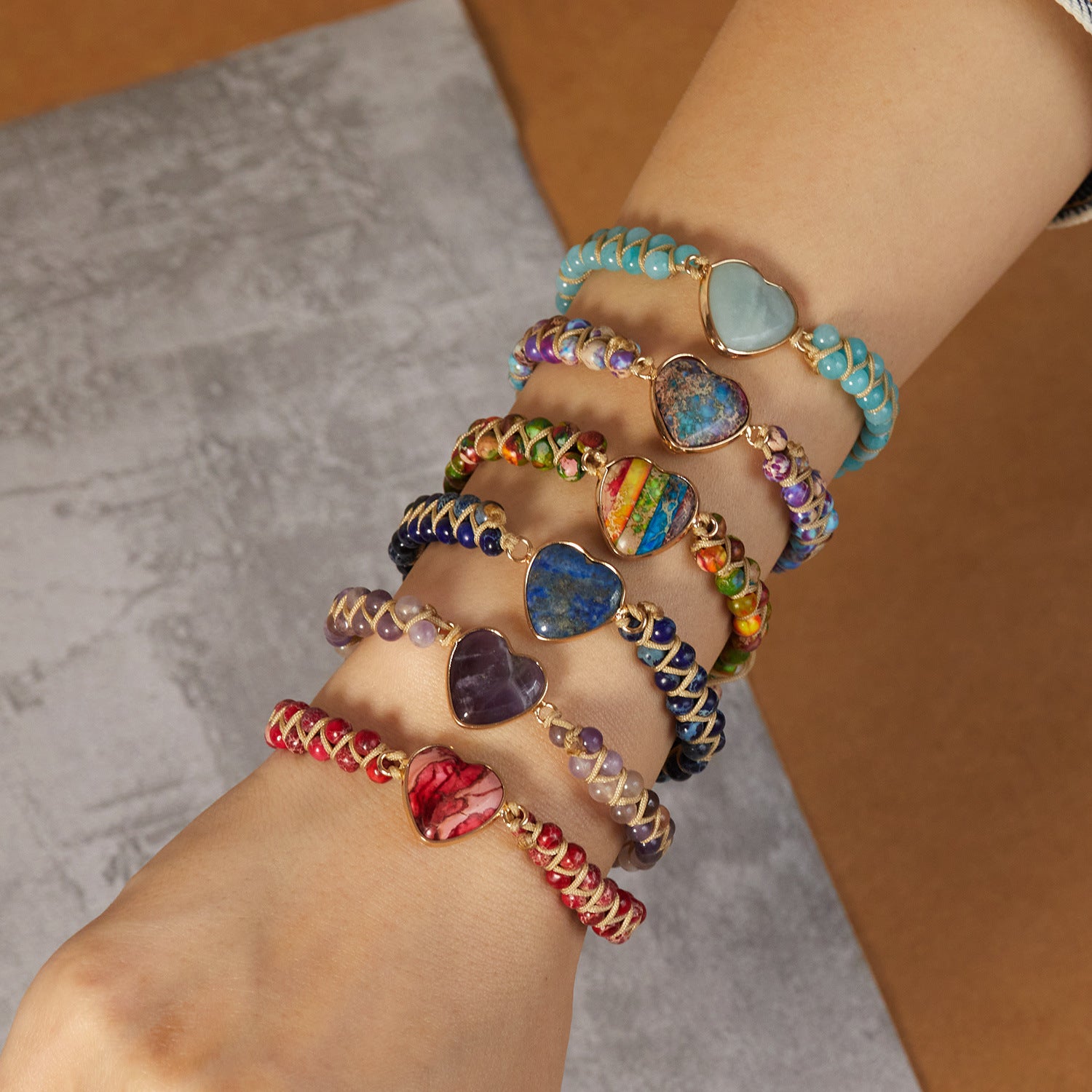 Wholesale  woven bracelet double-layer winding love bracelet