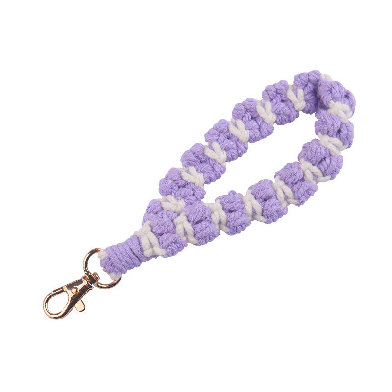 Wholesale Hand Woven Cotton Rope Lanyard Keychain ACC-KC-GuangTian080