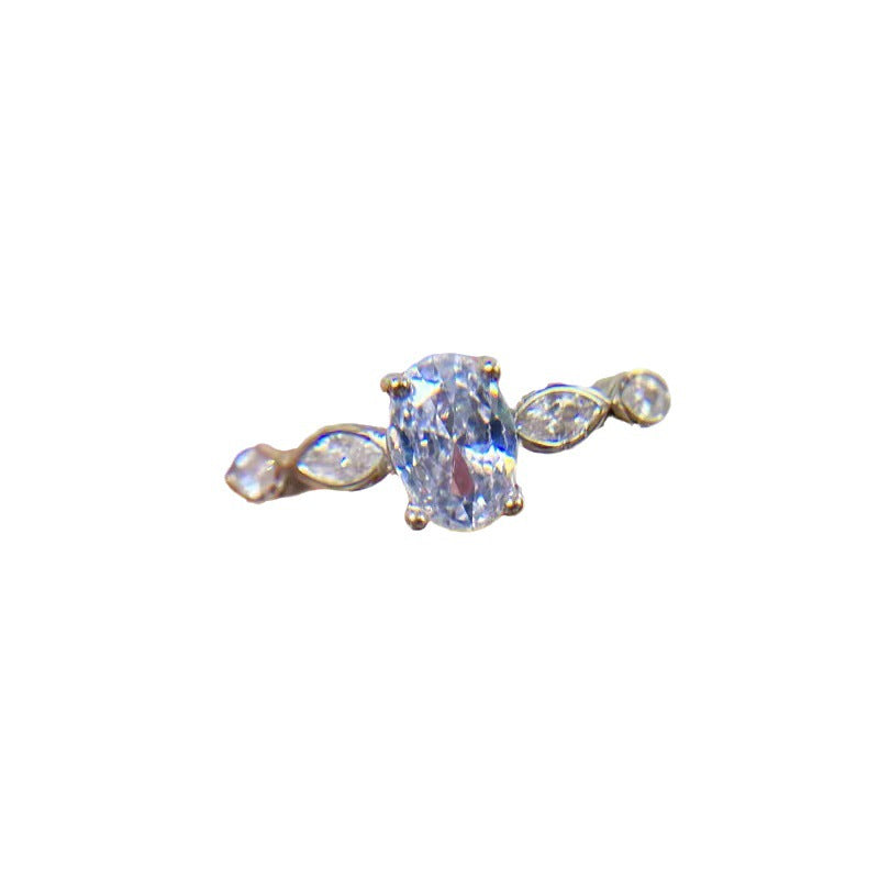 Wholesale Small Goose Egg Shining Wedding Adjustable Ring
