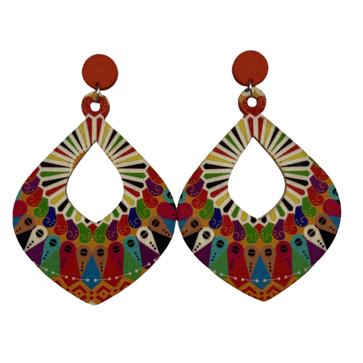 Wholesale Bohemian Vintage Wooden Earrings ACC-ES-FX004