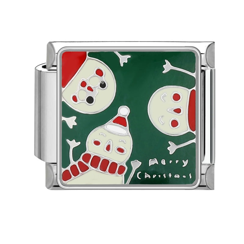 Wholesale Steel bottom Christmas retro bracelet accessories handmade DIY bracelet