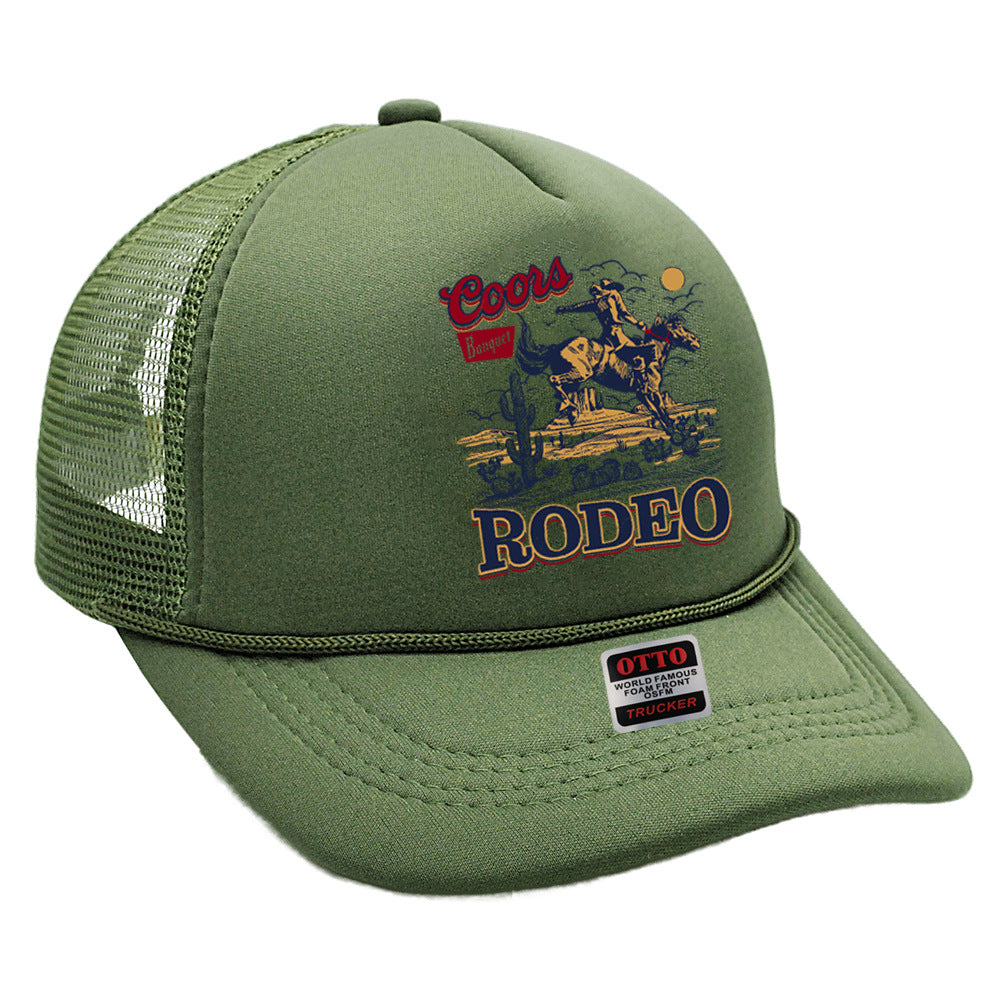 Wholesale Trucker Hat Denim Print Sponge Mesh Cap Baseball Cap ACC-HT-HaiPu015