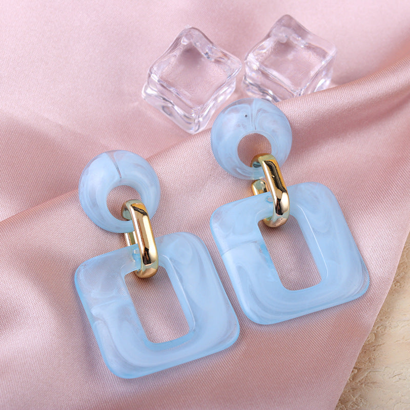 Wholesale  Geometry Square Acrylic Earrings