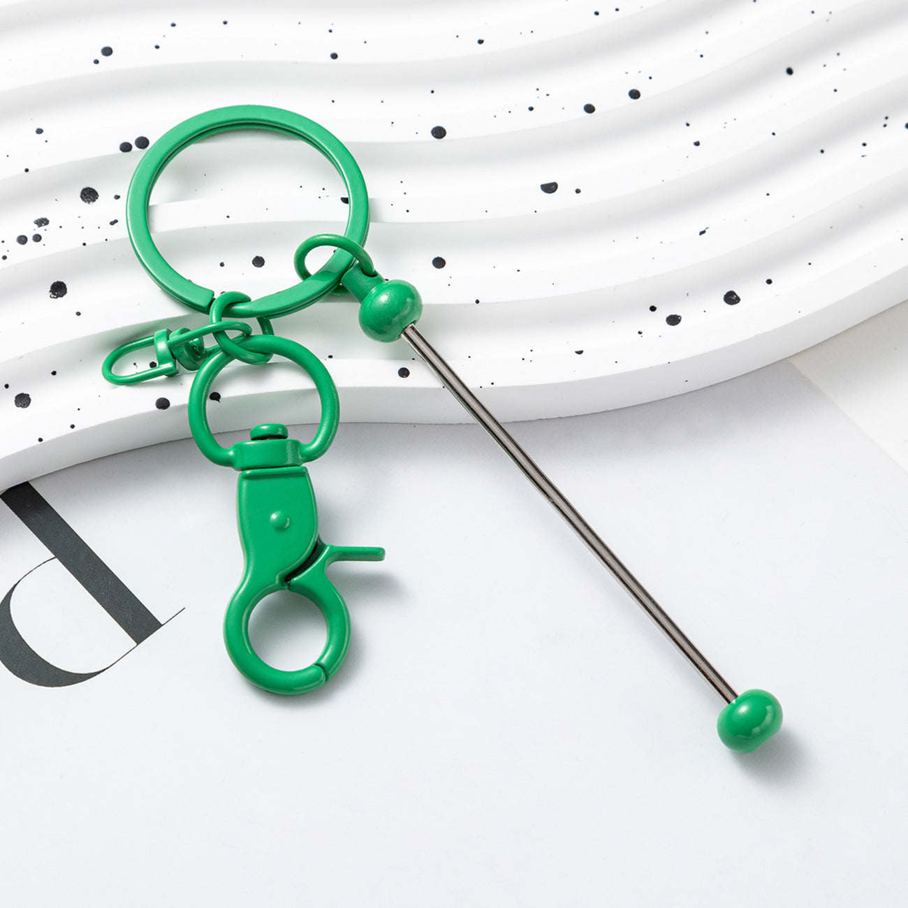 Wholesale Beadable Keychains Gradient Color DIY Beaded Keychains ACC-KC-HuaH009