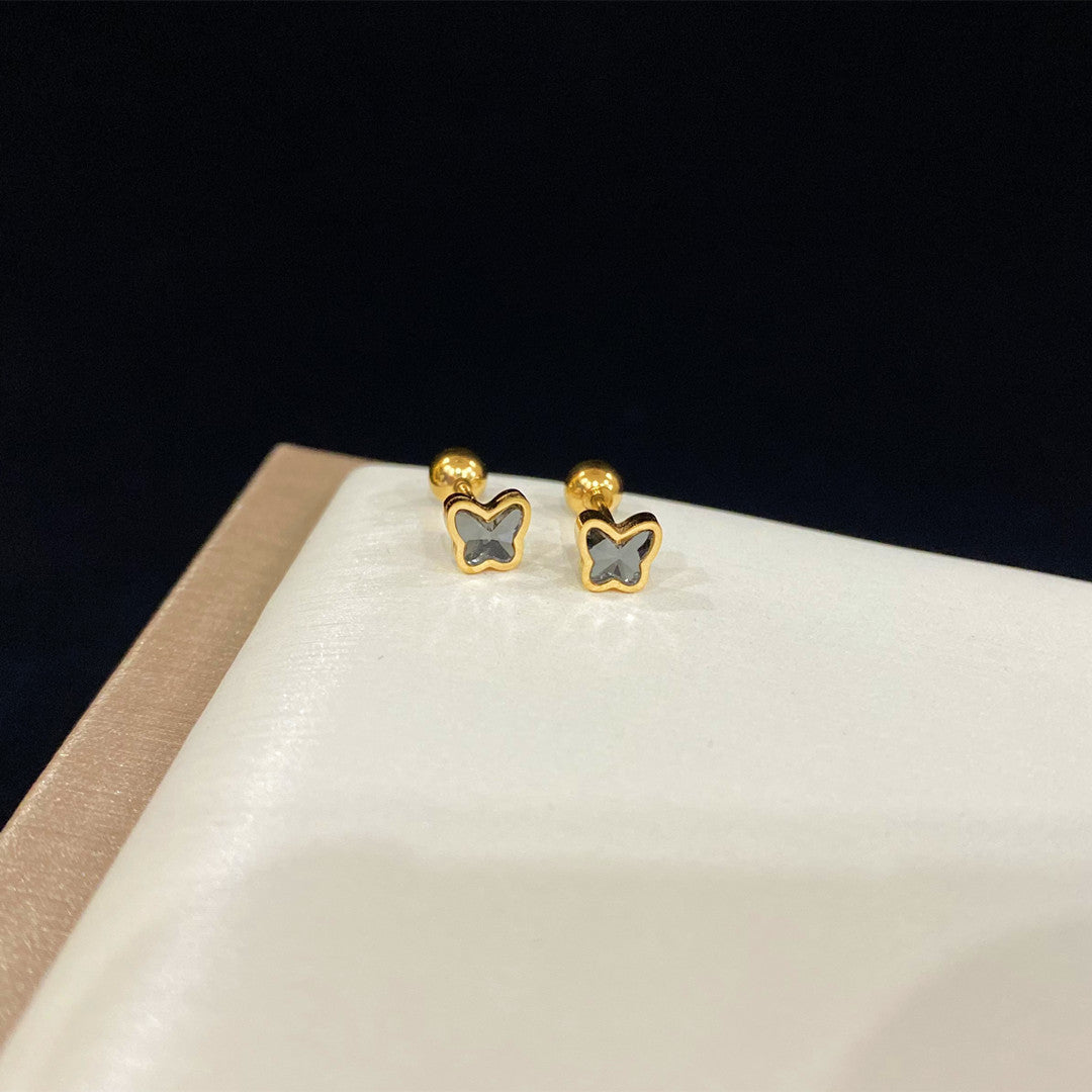 Wholesale Titanium Steel Non-fading Screw Mini Earrings ACC-ES-YZXW001