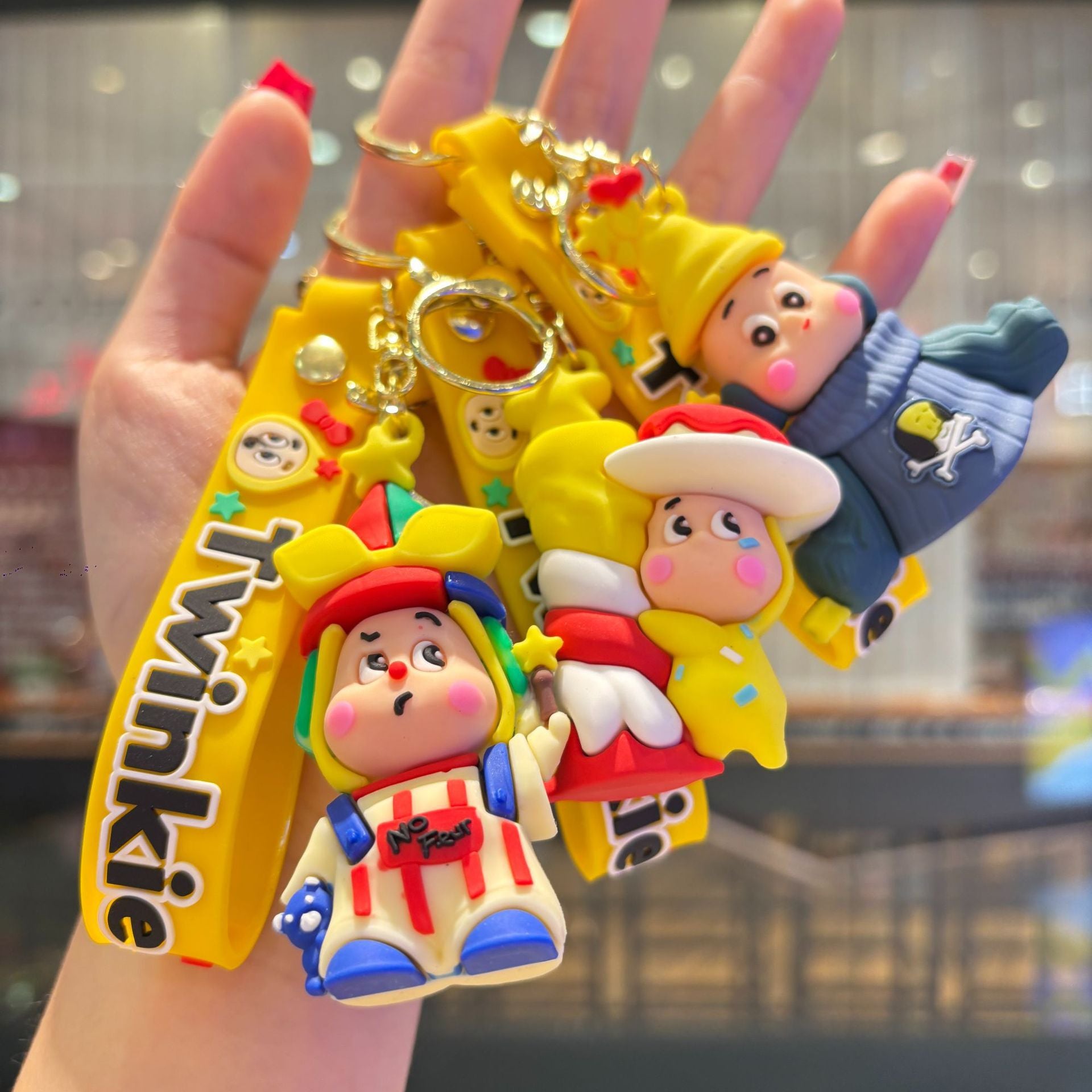 Wholesale PVC Cartoon Star Character Keychain Car Key Bag Charm Gift