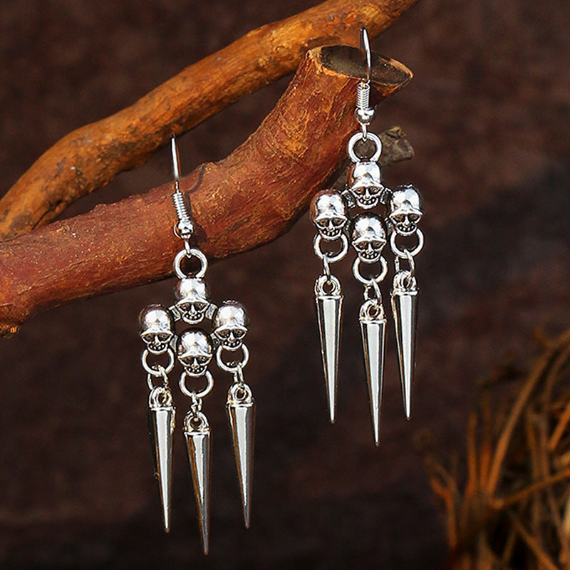 Wholesale  Skull  Web Earrings Dark Wind Style Alloy Jewelry Accessory Gift