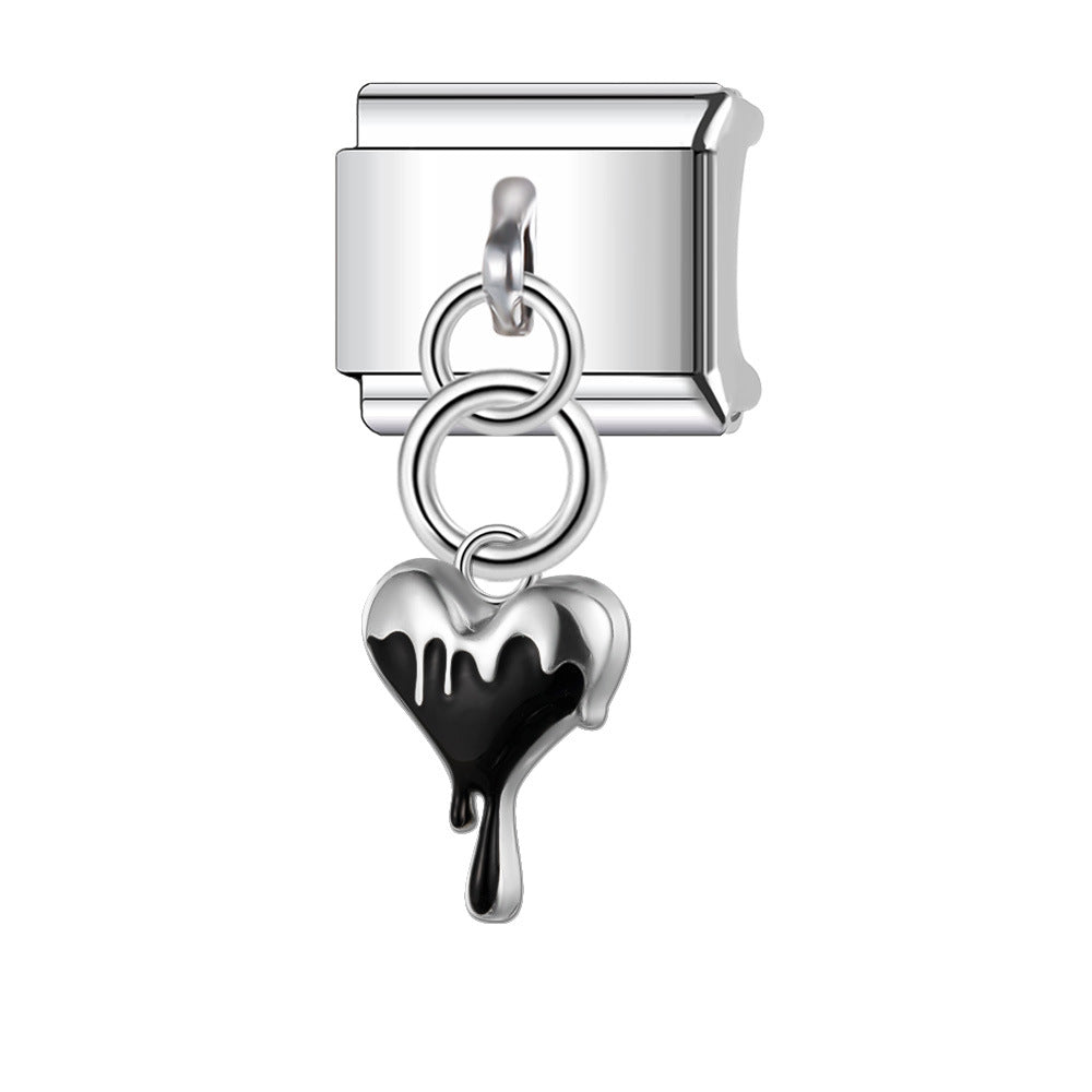 Wholesale Italian Charm Bracelet 9mm DIY Splicing Stainless Steel Halloween Pumpkin Series Composable Bracelet