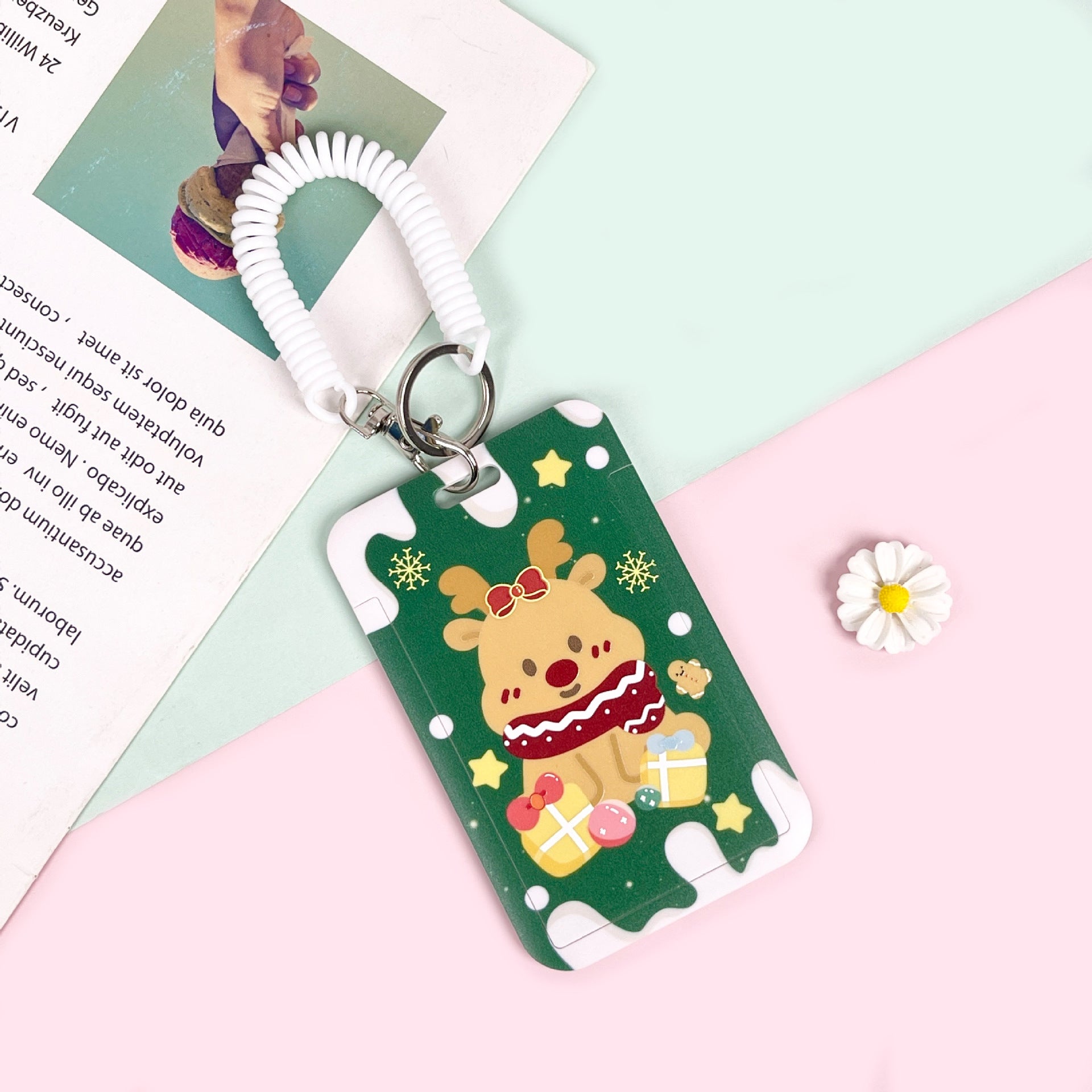 Wholesale Cute Christmas Card Set Lanyard Keychain ACC-KC-BG001