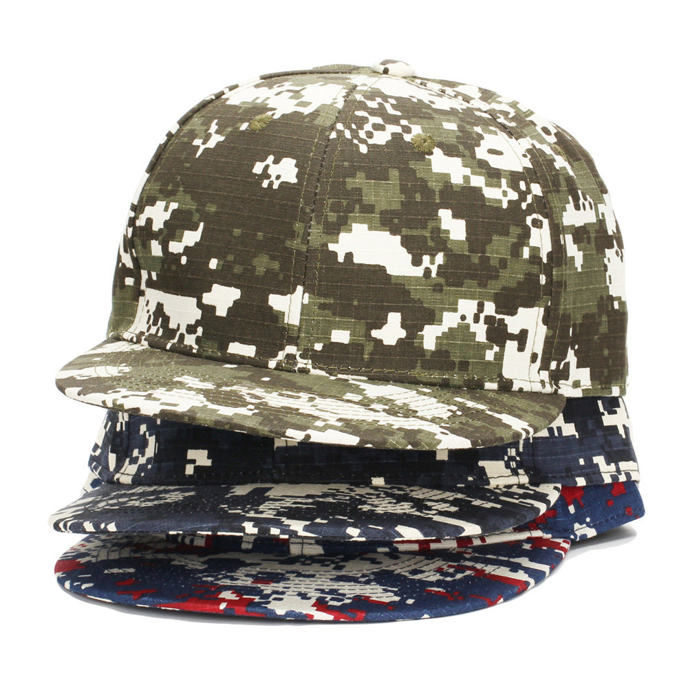 Wholesale camouflage color matching flat brim baseball cap
