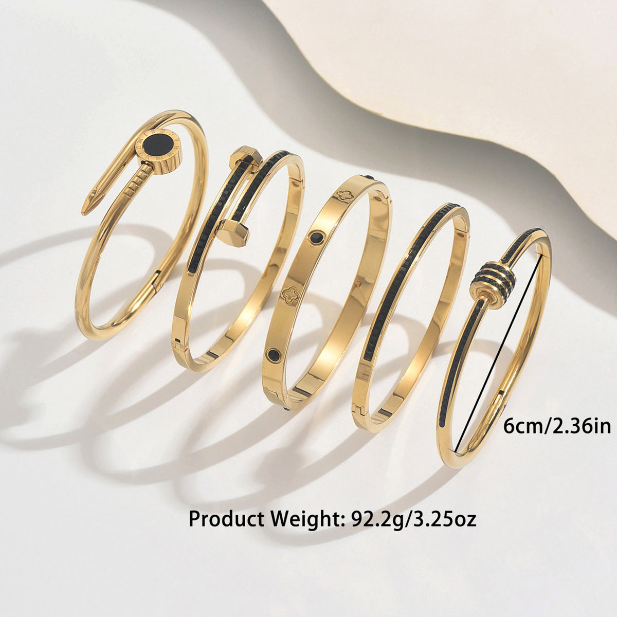 Wholesale Country Style Gold Plated Titanium Steel Bracelet Everyday Wear