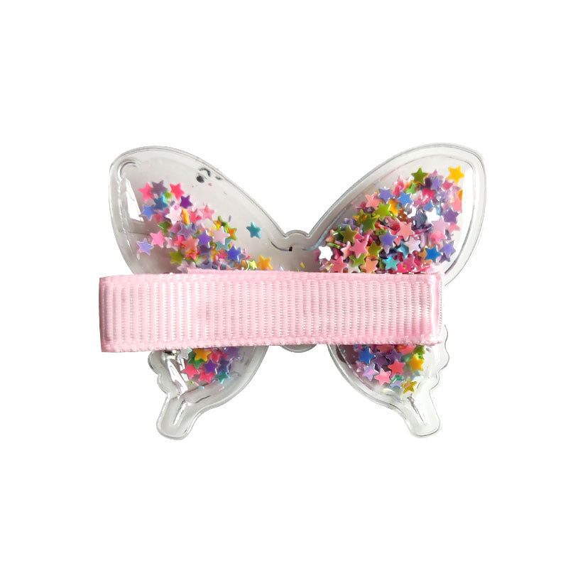 Wholesale  Baby Hair Accessories Children's Shiny Bow Girl's Duckbill Clip