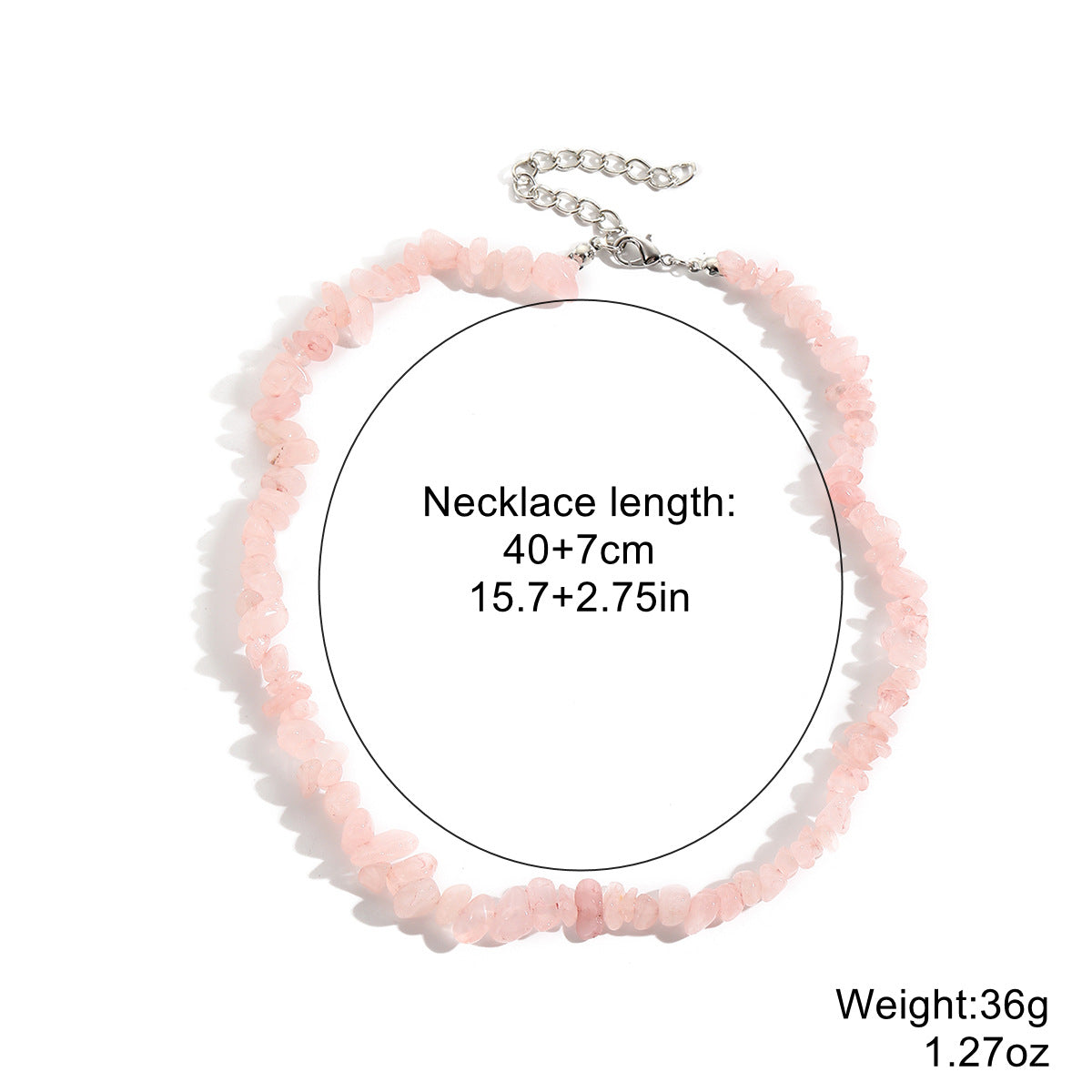 Wholesale Color Stone Beaded Necklace Natural Stone Clavicle Chain Necklace