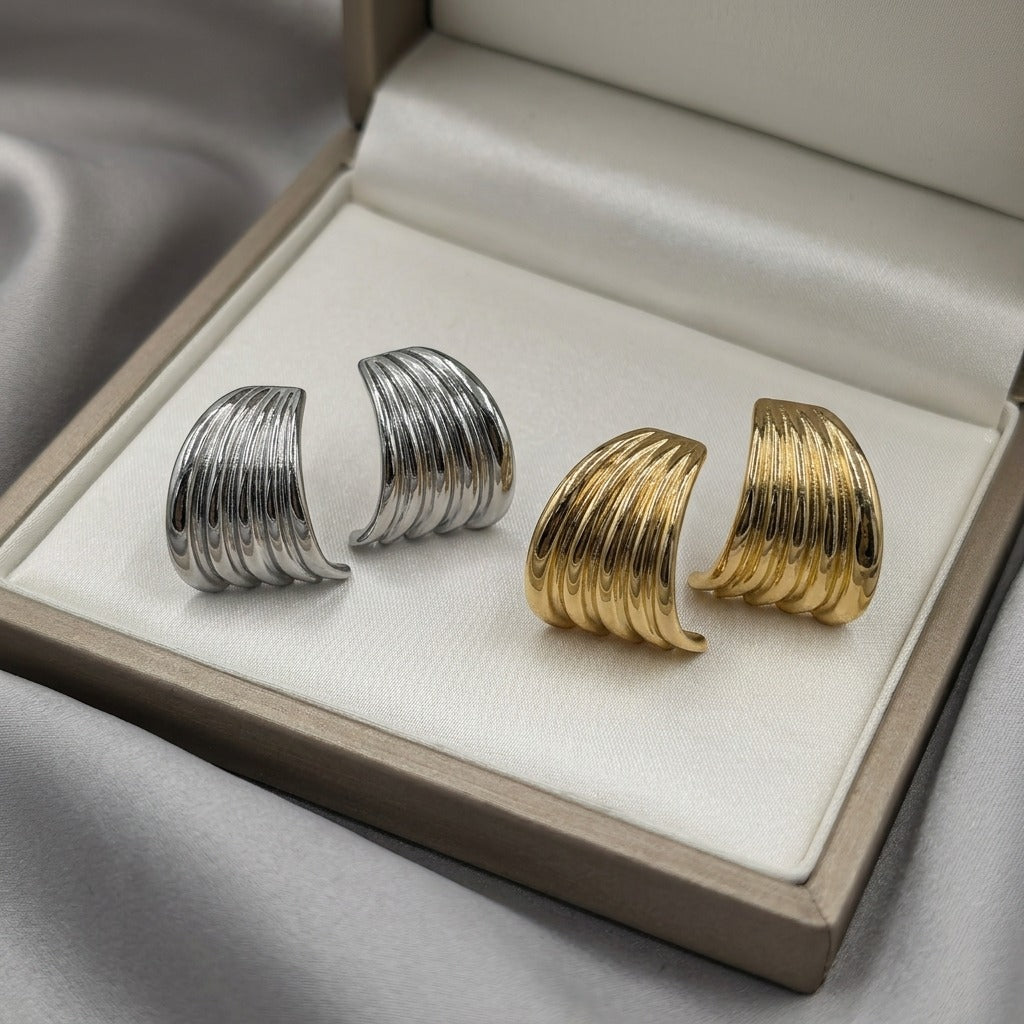 Wholesale Fan Shape Earrings Alloy Electroplate Jewelry Accessory