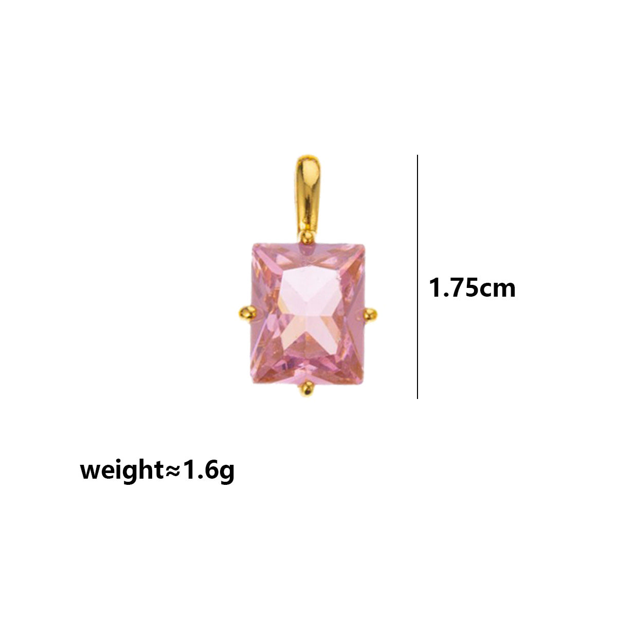 Wholesale Copper Electroplated Geometric Birthstone Pendant DIY Jewelry Accessory for Party