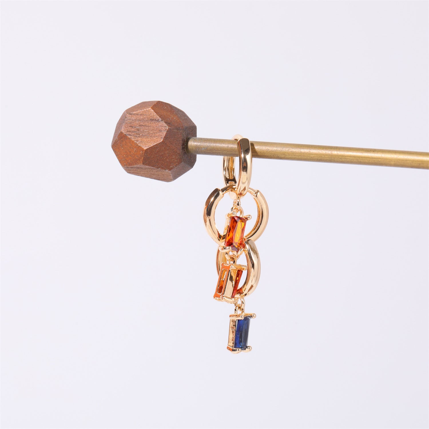 Wholesale Copper Gold Tone Birthstone Earrings for Women - Trendy Everyday Jewelry Accessory