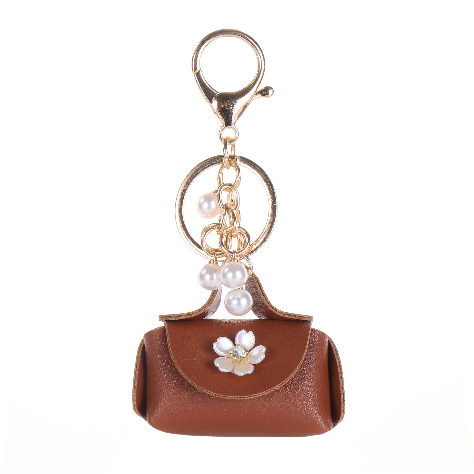 Wholesale Black Leather Keychain Coin Purse Korean Style Car Key Bag Charm Gift