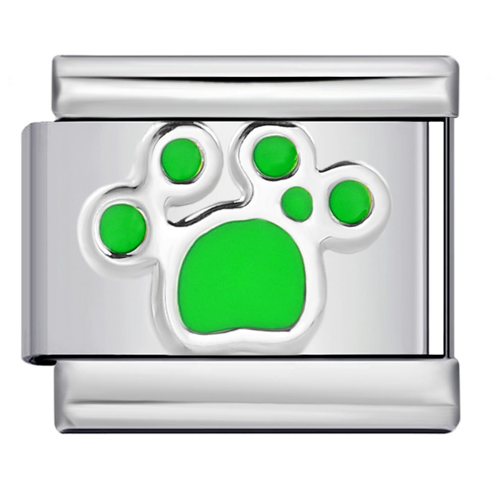 Wholesale Italian Charm Bracelet 9mm DIY Splicing Removable Cat Claw Stainless Steel Composable Bracelet